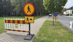 Kõnnitee on liikumiseks suletud