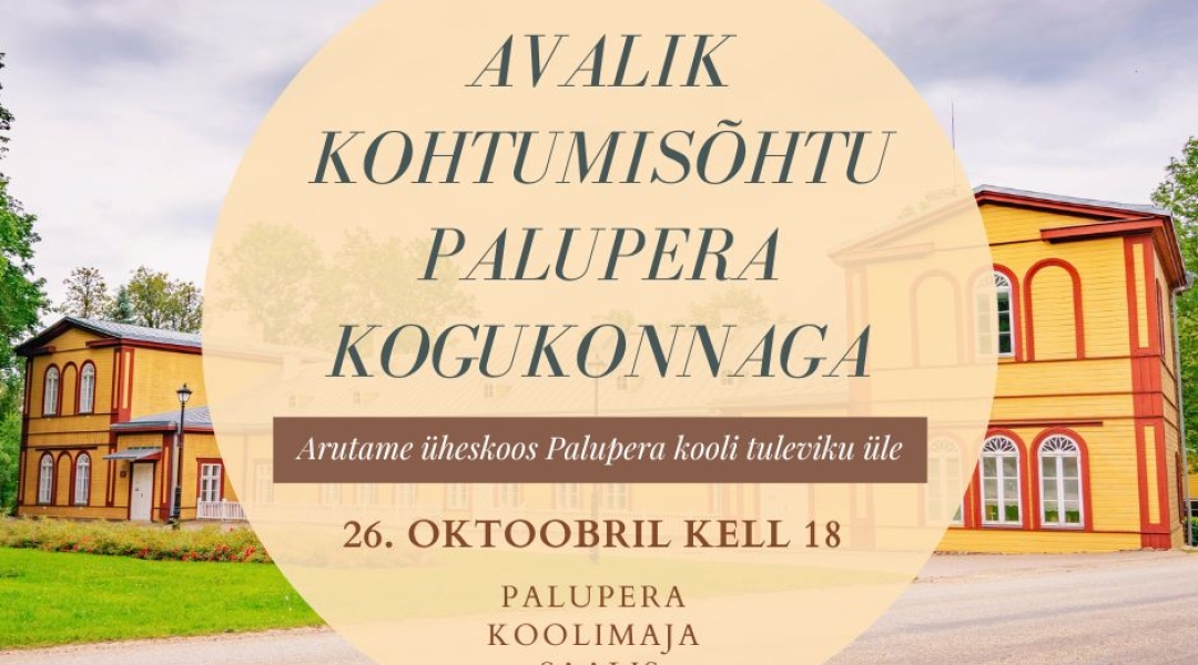 PALUPERA KOOLIMAJA KOHTUMISÕHTU